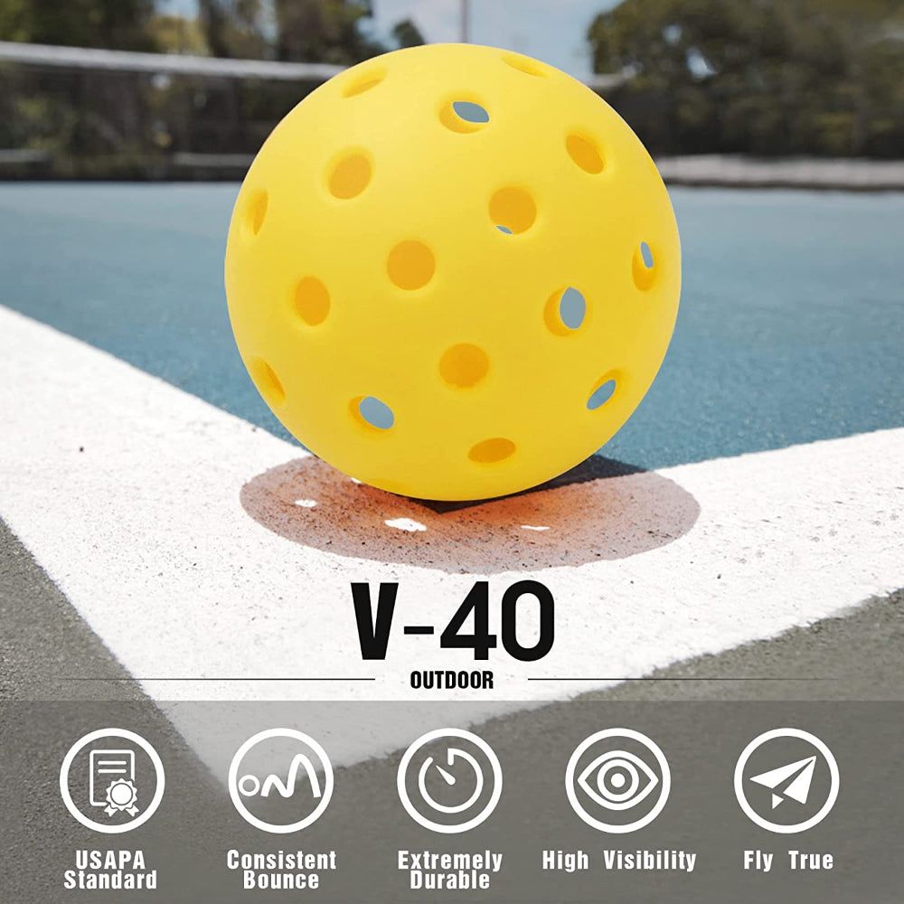 61139 ~ PICKLEBALL BALL 4PK OUTDR YELL